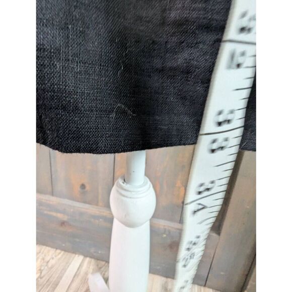 J. Crew Maxine Dress Women's XXS Black 100% Linen Sleeveless V-Neck Mini Shift - Picture 4 of 9